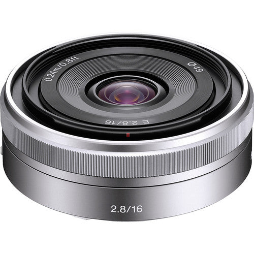 Sony E 16mm F2.8 SEL16F28 Silver Lens