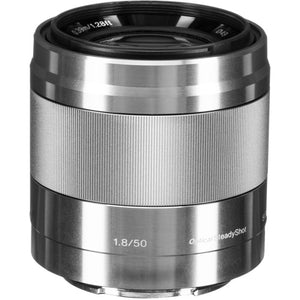 Sony E 50mm F1.8 OSS Lens (SEL50F18/S) Silver