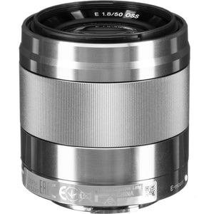 Sony E 50mm F1.8 OSS Lens (SEL50F18/S) Silver