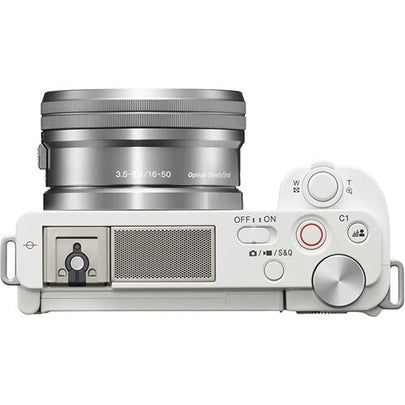 Sony ZV-E10 Mirrorless Camera with 16-50mm Lens (ILCZV-E10L) (White)