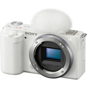 Sony ZV-E10 Mirrorless Camera Body (ILCZV-E10) (White)