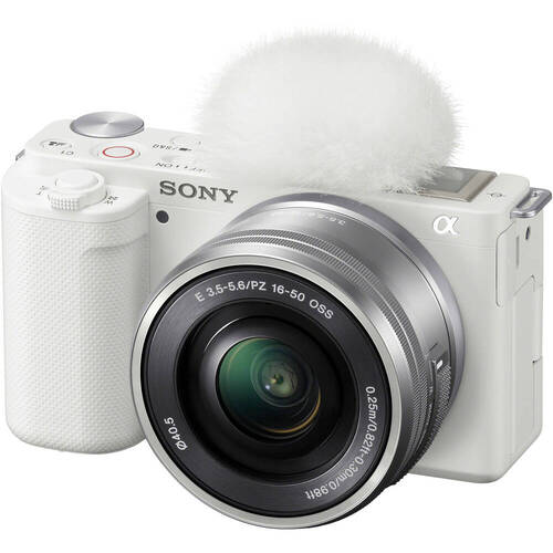 Sony ZV-E10 Mirrorless Camera with 16-50mm Lens (ILCZV-E10L) (White)